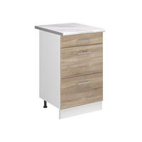DULAP DE BAZĂ DE BUCĂTĂRIE R-Line, Sonoma/Alb, 50 cm стільниця Мармур - stejar Sonoma/alb, compozit lemnos (50/81.6/60cm) - Vicco