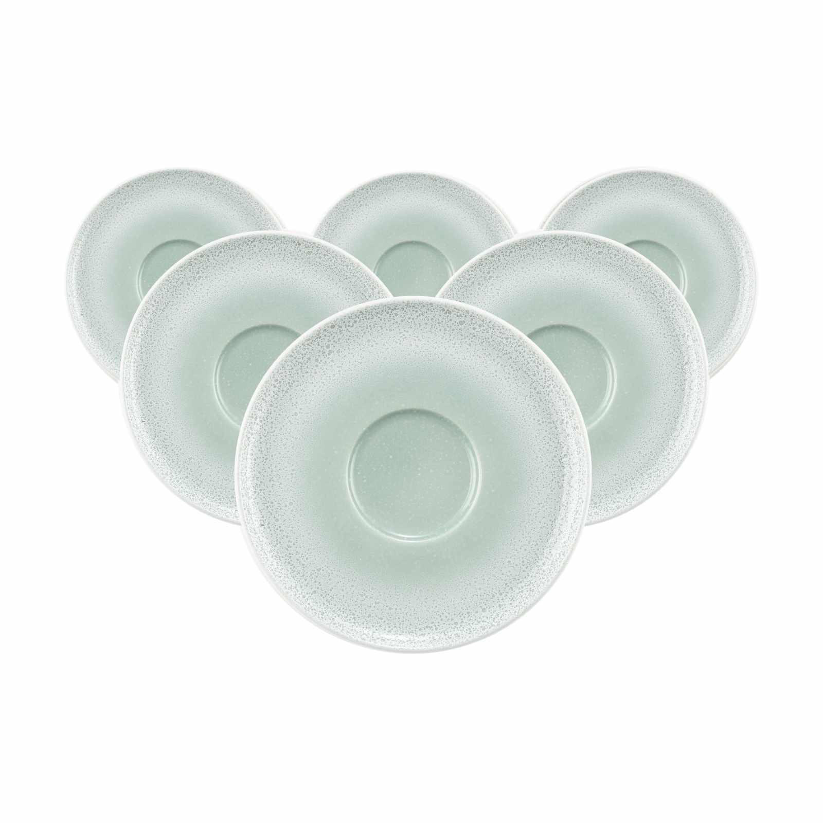 KOMBI-UNTERTASSEN Sento Home Aura mint ø 16,2 cm 6er Set - Mintgrün, Keramik (16.2cm) - Seltmann Weiden