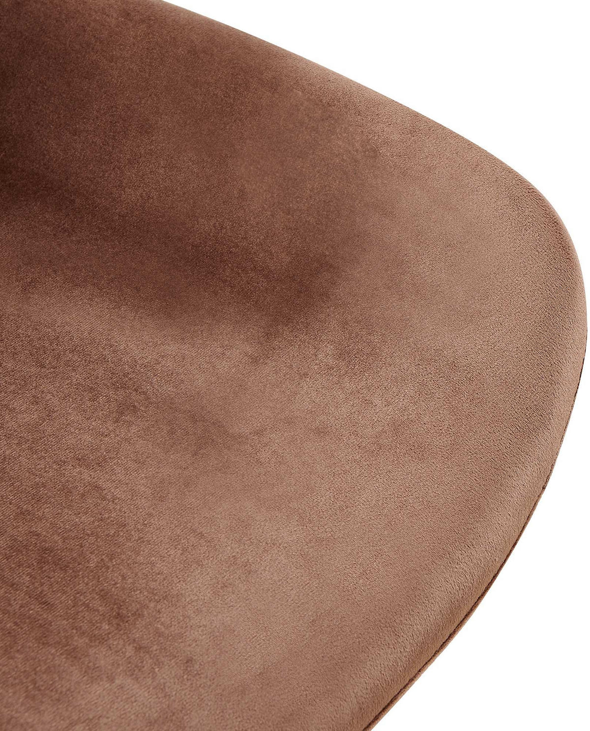 STUHL Samt braun - Schwarz/Braun, Textil/Metall (53/89/59cm) - CLP