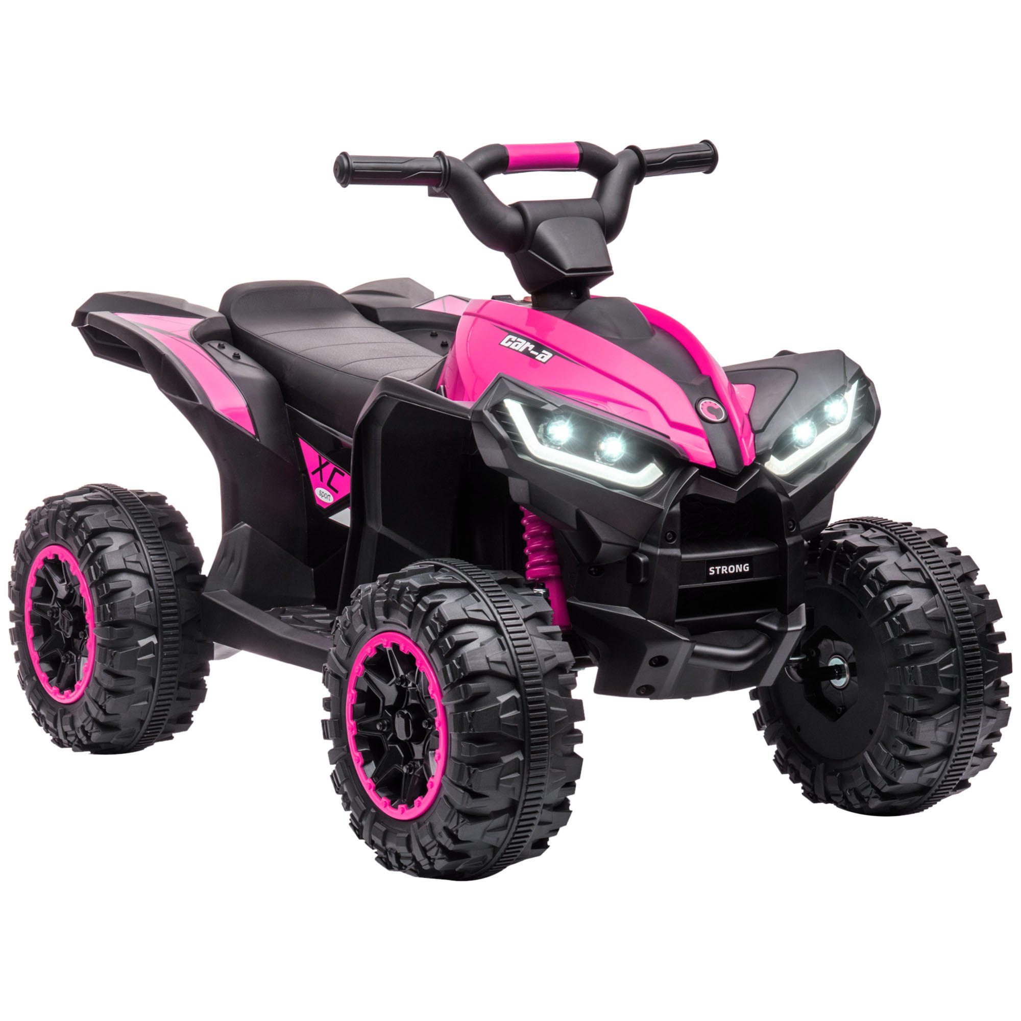 ELEKTRO-QUAD Kinderquad mit USB-Anschluss, Kindermotorrad - Rosa, Metall (83/53/55.5cm) - HOMCOM