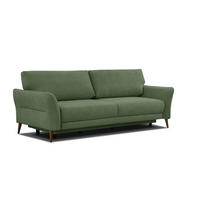 SOFA FIGARI 3-Sitzer mit Schlaffunktion, grün - Braun/Grün, Holz/Textil (232/90/107cm) - Courtois Laville
