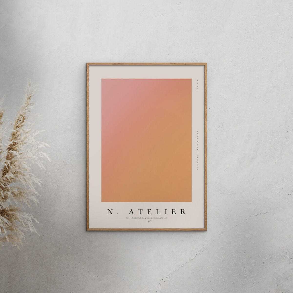 POSTER mit Rahmen Poster & Frame - Collection - N. Atelier | Poster & Frame 002 - Eichefarben/Orange, Holz/Papier (50/70cm) - Poster&Frame