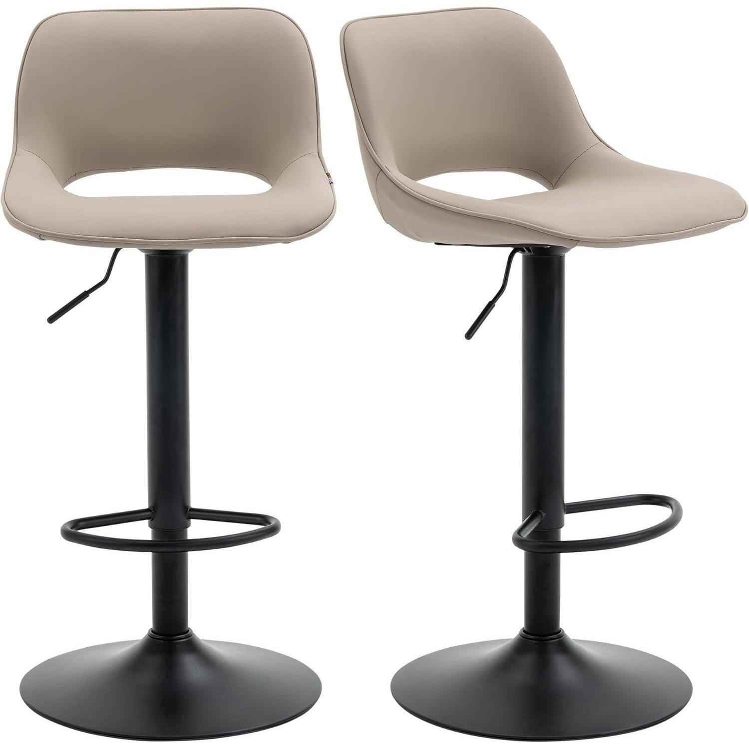 BARHOCKER 2er Set Höhenverstellbar Drehstuhl Khaki - Olivgrün, Kunststoff (49/80/44cm)