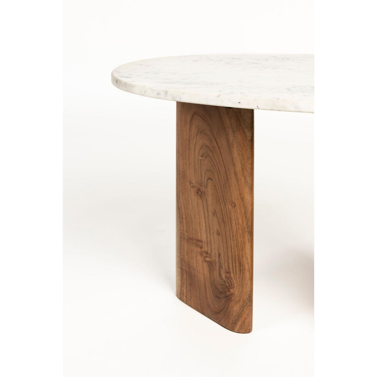 BEISTELLTISCH - Dunkel und weißes Holz - Multicolor, Stein (37/56/39cm) - Drawer