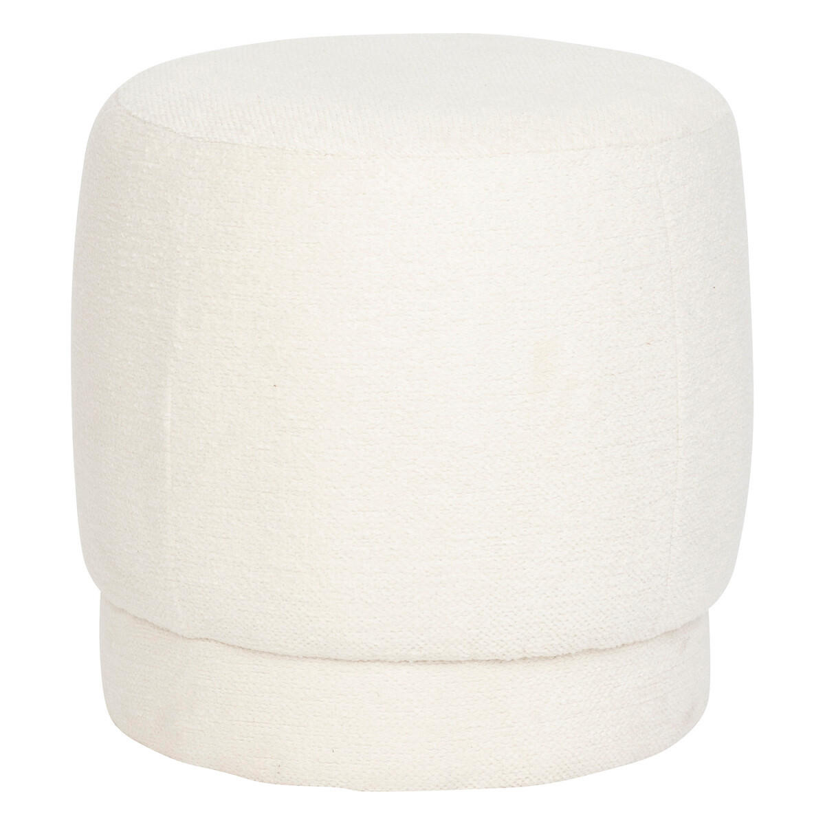 POUF Bouclé Amea 39/39/40 cm - Weiß, Holzwerkstoff (39/40/39cm) - Atmosphera Createur d´interieur