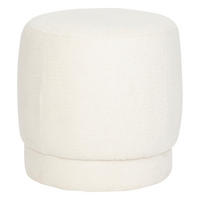POUF Bouclé Amea 39/39/40 cm - Weiß, Holzwerkstoff (39/40/39cm) - Atmosphera Createur d´interieur