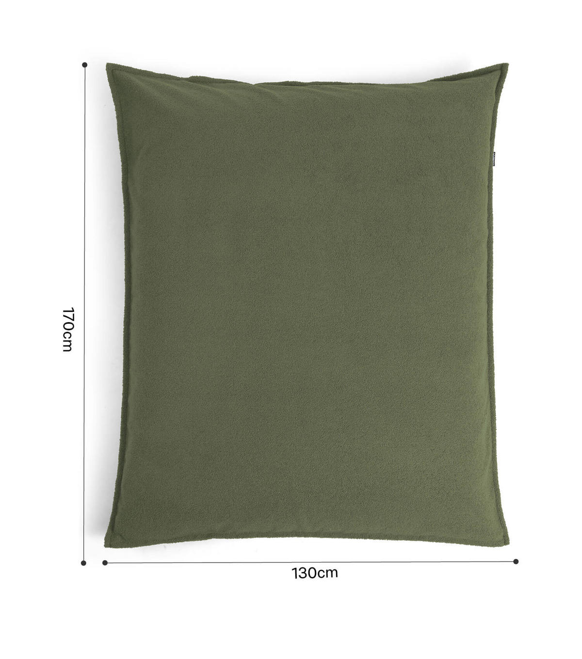 SITZSACK BEZUG Das Kuschel-Cover - Grün, Textil (170/130/2cm) - Mokebo