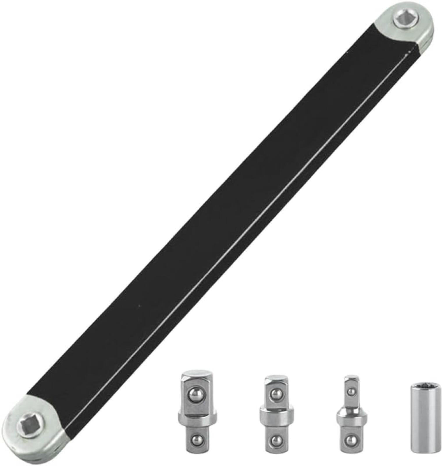 SCHRAUBENSCHLÜSSEL – für beengte Platzverhältnisse und schwer zugängliche Befestigungselemente – Schwarz - Schwarz, Metall (39/4/2cm) - DCA