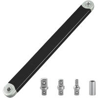 SCHRAUBENSCHLÜSSEL – für beengte Platzverhältnisse und schwer zugängliche Befestigungselemente – Schwarz - Schwarz, Metall (39/4/2cm) - DCA