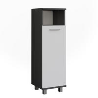 MIDISCHRANK Ilias Anthrazit/Weiß 30.2 x 95 cm mit Tür - Anthrazit/Weiß, Holzwerkstoff (30.2/95/30cm) - Vicco