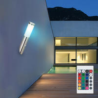 LED AUSSEN-WANDLEUCHTE Edelstahl Silber - Silberfarben, Metall (7.6/40/7.6cm)