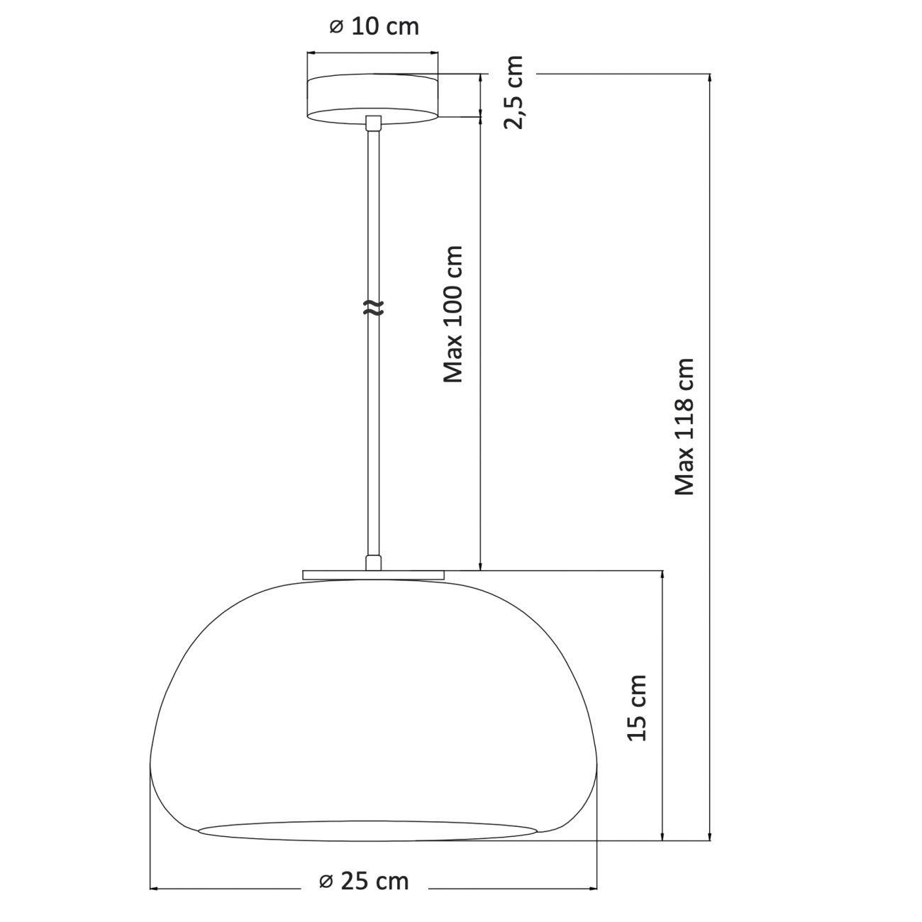 HÄNGELEUCHTE Lomelia, Transparent und weiß, 15cm - Transparent, Glas (15/25/15cm) - KOSILUM