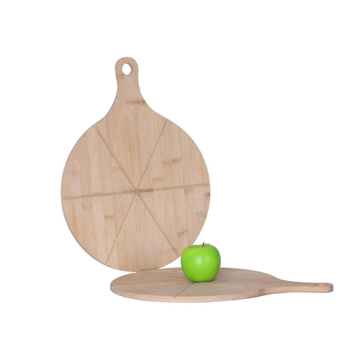 2XPIZZATELLER - Hellbraun, Holz (33cm) - Relaxdays