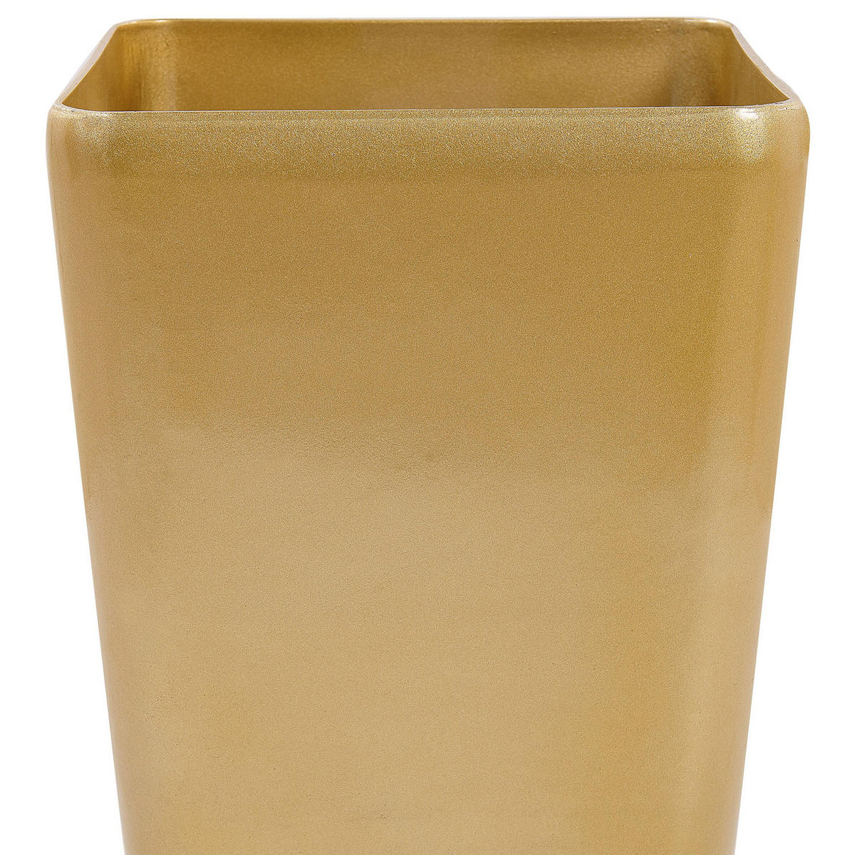 BLUMENTOPF 2er-Set gold rechteckig 30/30/57 cm Modi - Goldfarben, Stein (57cm) - Beliani