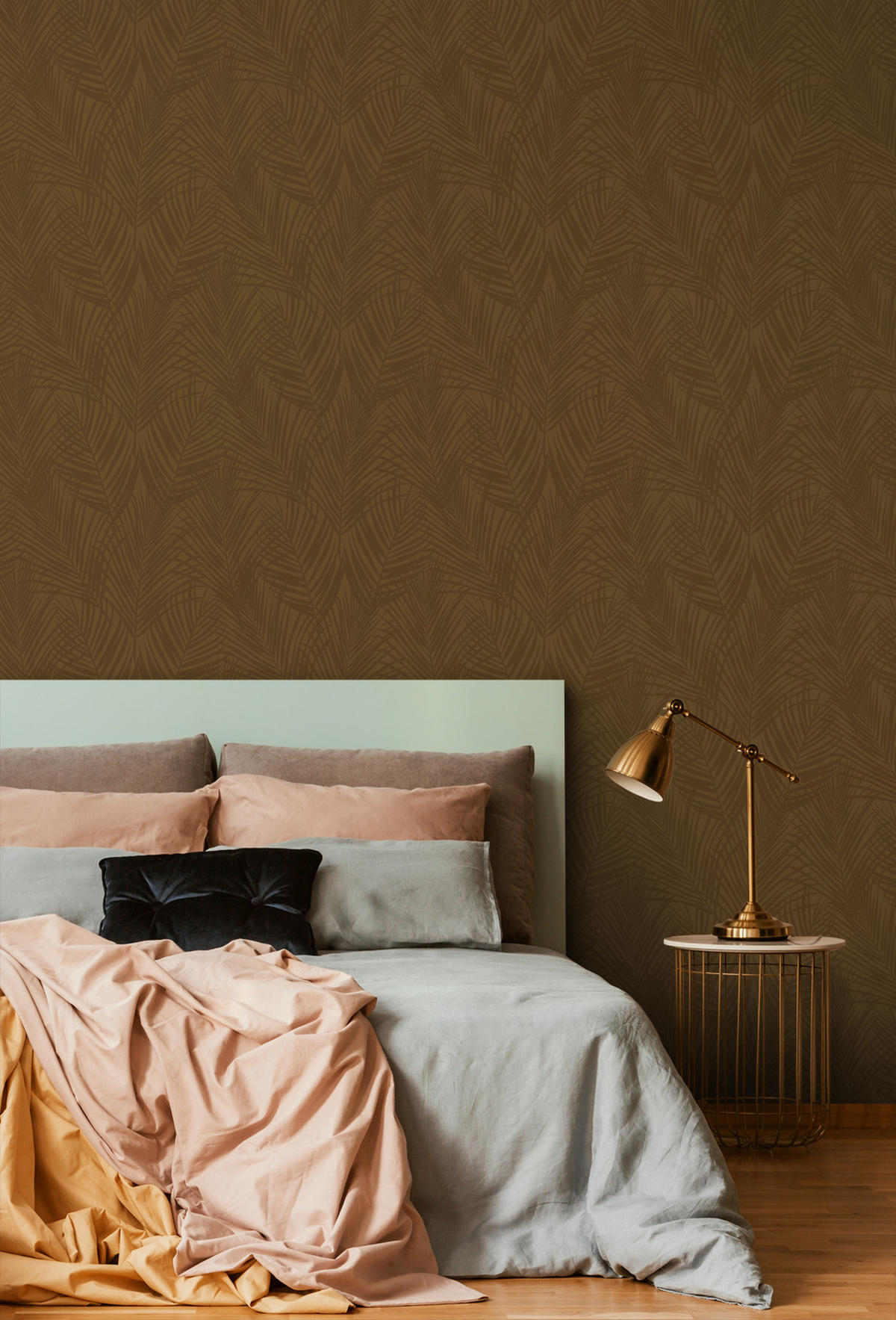 TAPETE Palmblätter 50 x 900 cm - Gelb, Papier (50/900cm) - ESTAhome