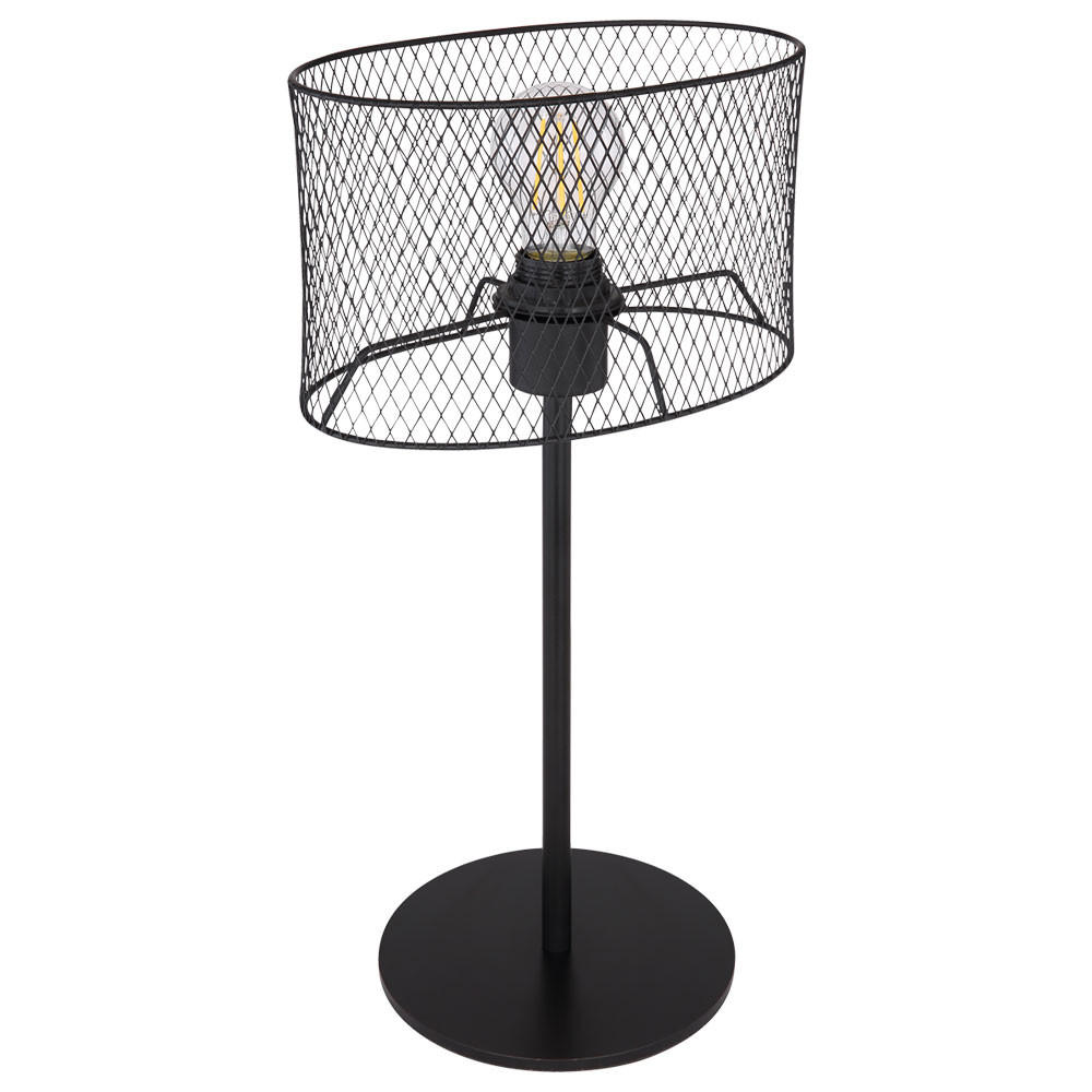TISCHLEUCHTE Metall Geflecht Schwarz - Schwarz, Metall (25/15/45cm) - Globo Lighting