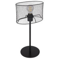 TISCHLEUCHTE Metall Geflecht Schwarz - Schwarz, Metall (25/15/45cm) - Globo Lighting