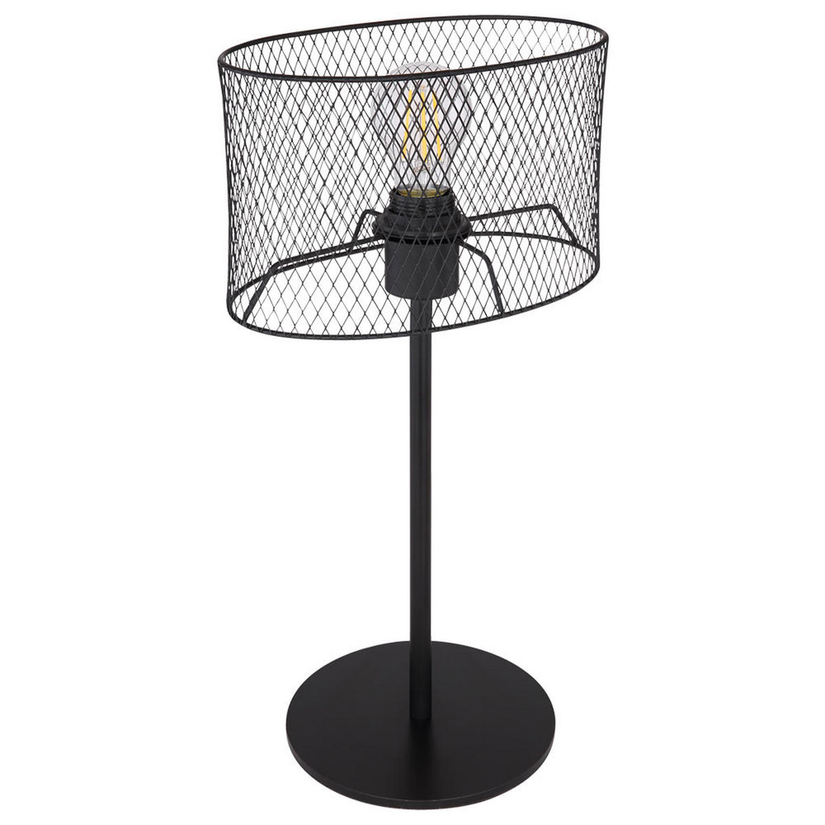 TISCHLEUCHTE Metall Geflecht Schwarz - Schwarz, Metall (25/15/45cm) - Globo Lighting