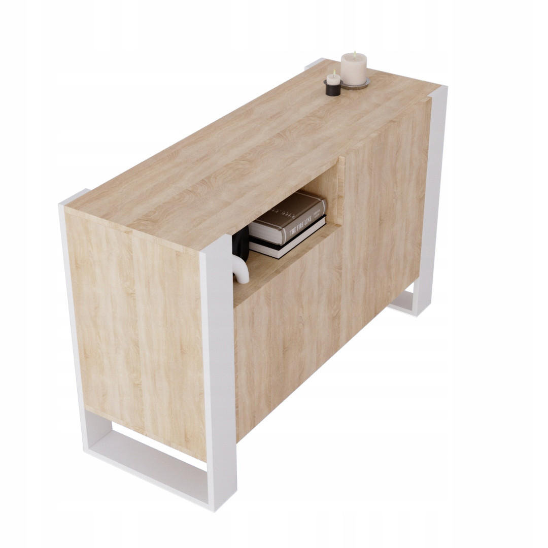 KOMMODE Karo 120/75/43.6 - Weiß/Sonoma Eiche, Holzwerkstoff (120/75/43.6cm) - RAUMHIRSCH FURNITURE