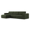 ECKSOFA Links Strukturstoff Stoff Grün - Blau/Schwarz, Kunststoff/Textil (167/314cm) - Makamii
