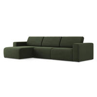 ECKSOFA Links Strukturstoff Stoff Grün - Blau/Schwarz, Kunststoff/Textil (167/314cm) - Makamii