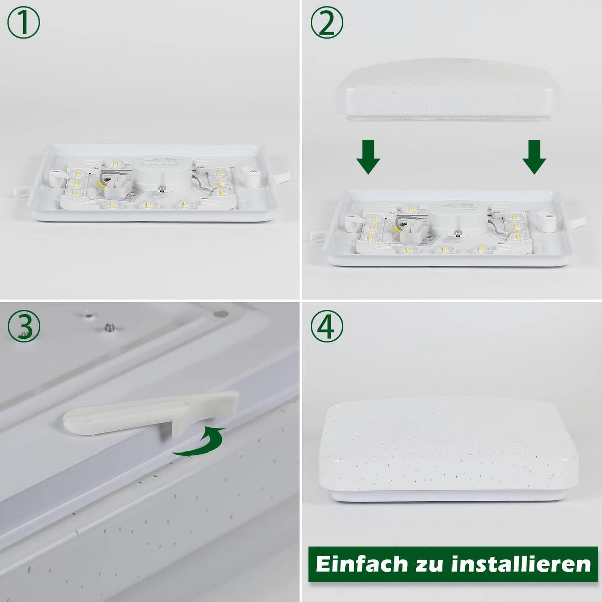 LED-DECKENLEUCHTE Loki 21/19/4cm - Weiß, Kunststoff (21/19/4cm) - ZMH