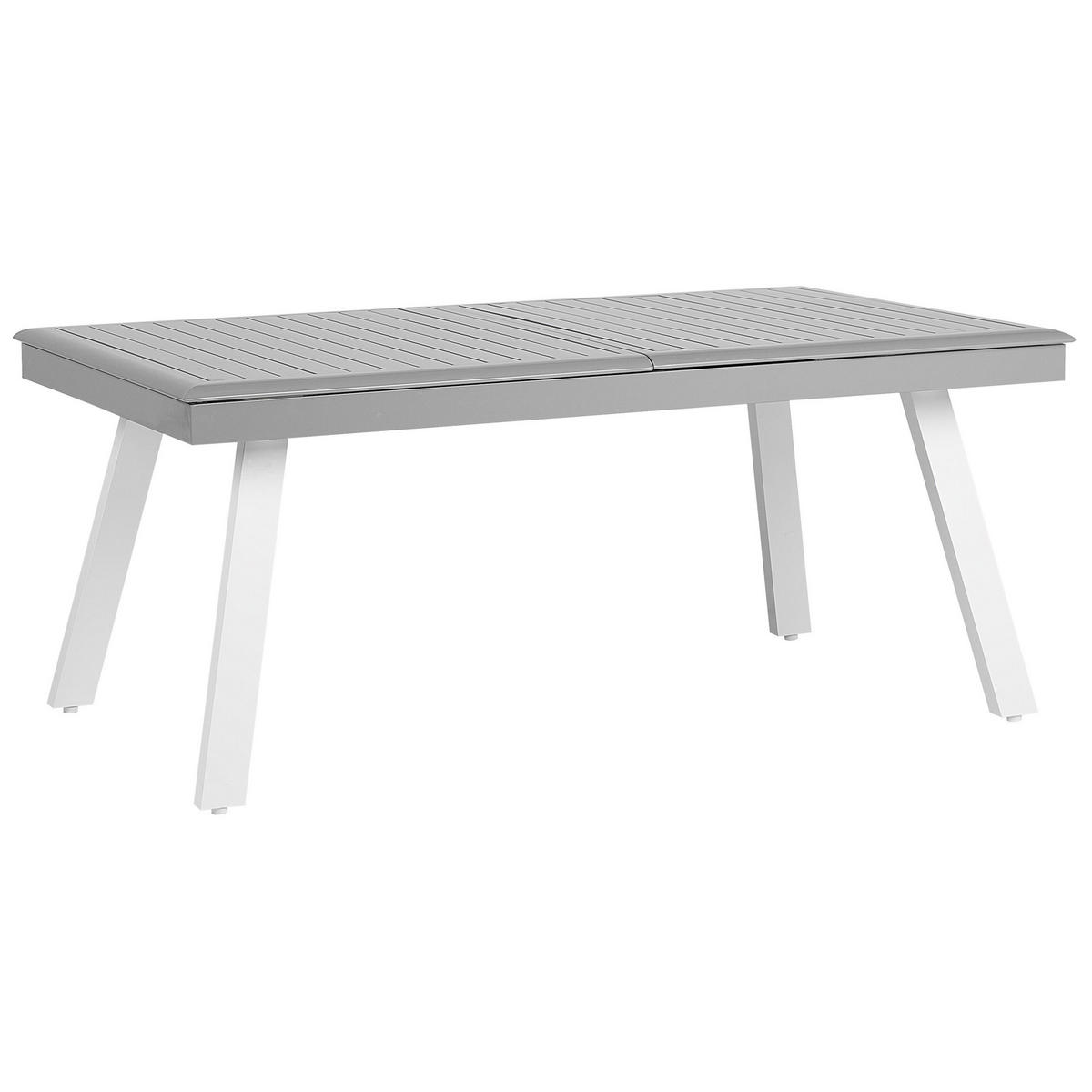 GARTENTISCH grau ausziehbar 175/255/100 cm Pereta - Grau, Metall (255/100/73cm) - Beliani
