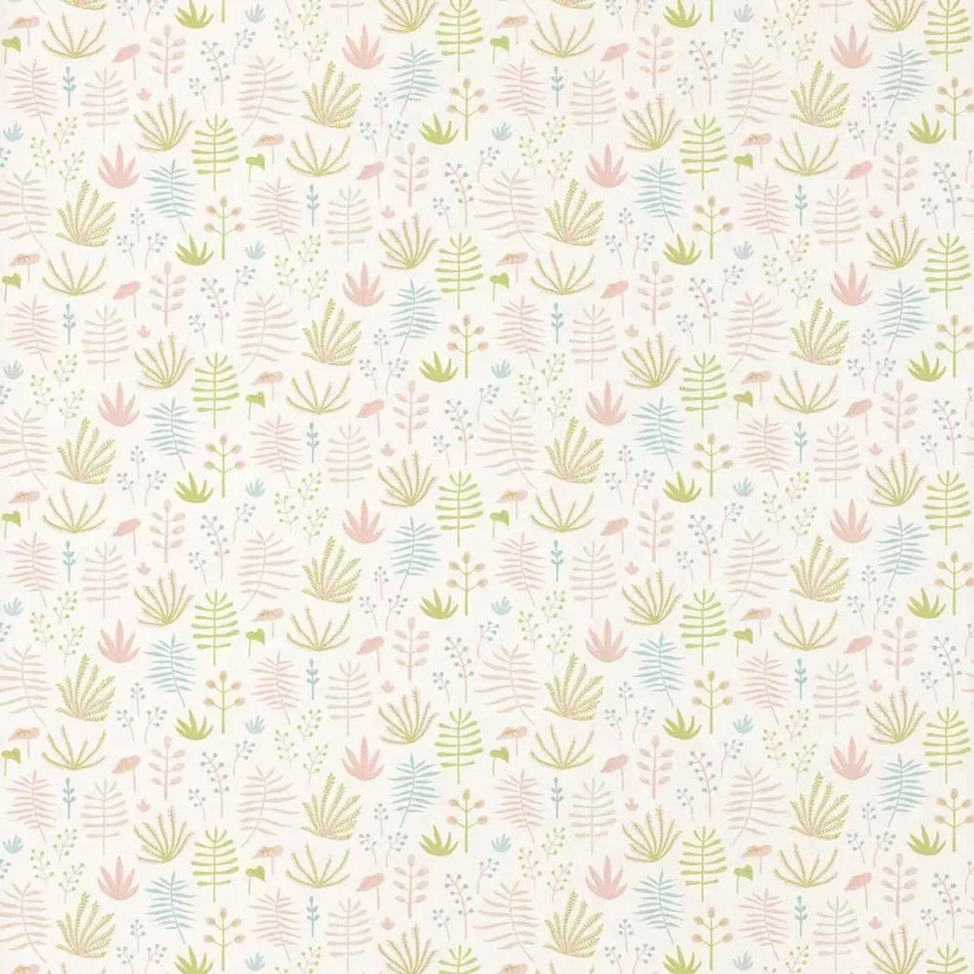 KINDERTAPETE Happy Dreams Gräser rosa grün - Multicolor, Papier (53/10cm) - Casadeco