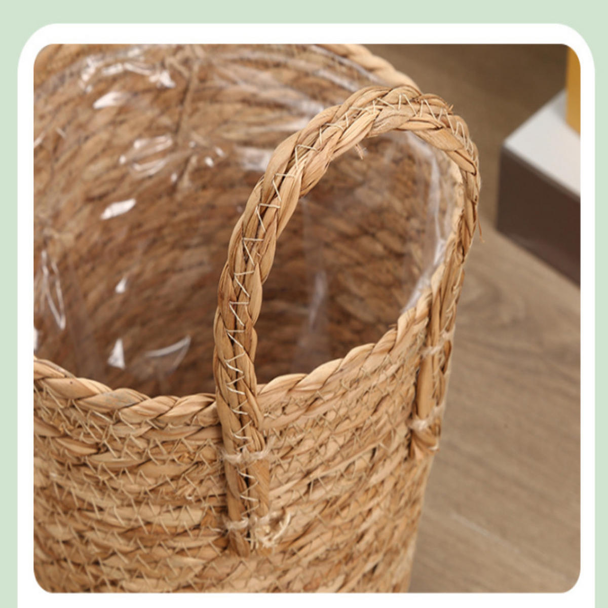 BLUMENTOPF, Geflochtenes Rattan, 29 × 34 cm, 2 Stück - Braun, Naturmaterialien (29/34cm) - Weltevree