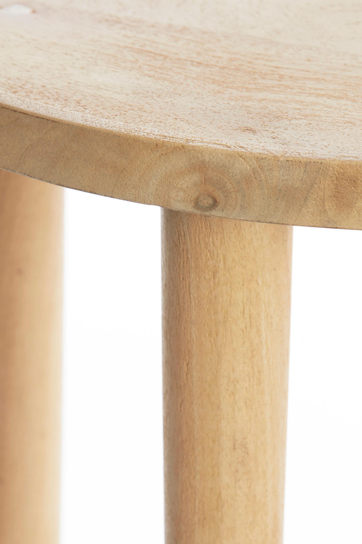 BEISTELLTISCH Qiano Braun Ø49/49 cm - Braun, Holz (49/49/49cm) - Light & Living