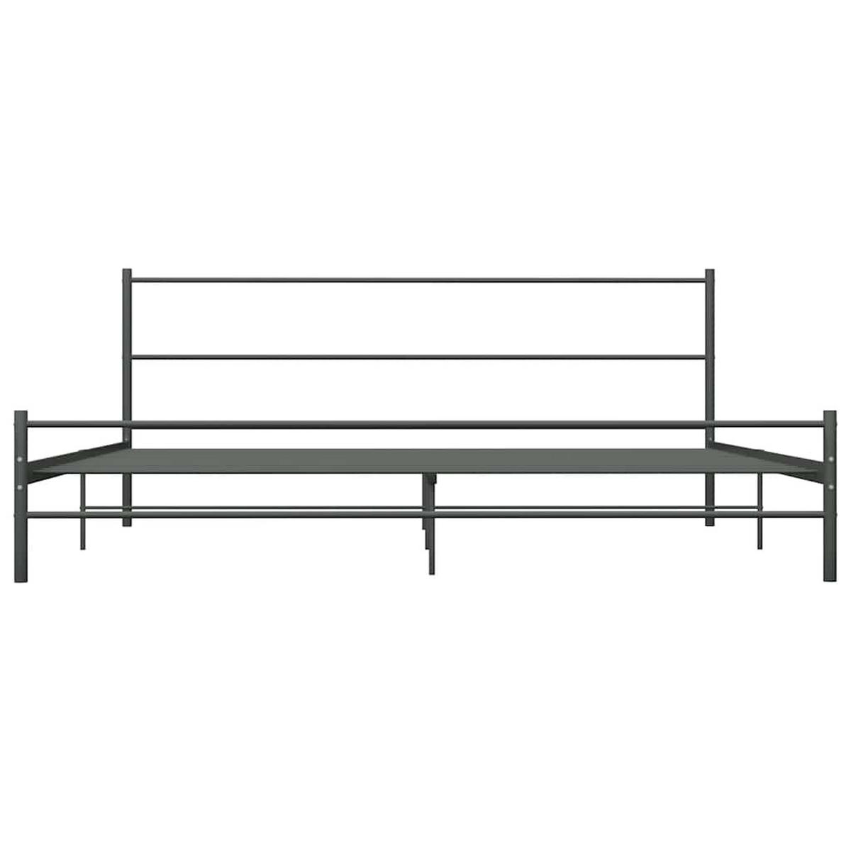 METALLBETT Hess 187/209 cm - Grau, Metall (180/200cm) - Nettlife