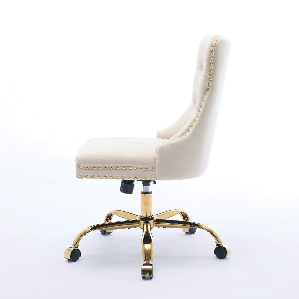 SNURRSTOLAR, sammet, guldram, beige - Beige, Metall (50/98/63cm) - SHOPENTRA
