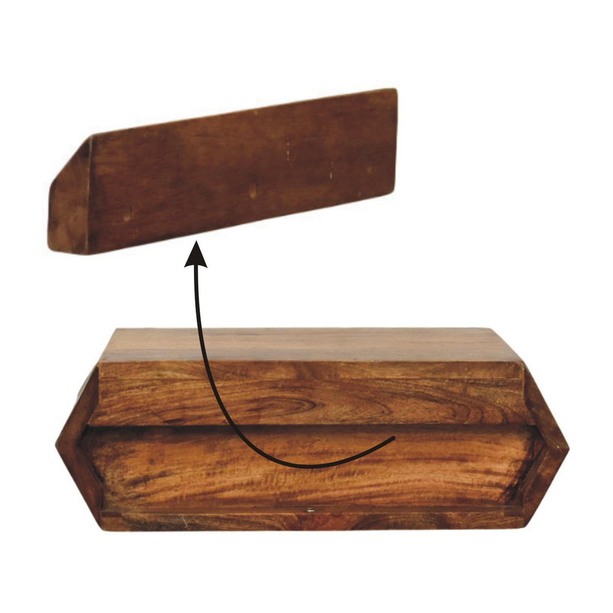 NACHTTISCH mit Golden-Teak-Finish, 1 Schublade, braun - Braun, Holz (45/15/32cm) - Artisan Furniture