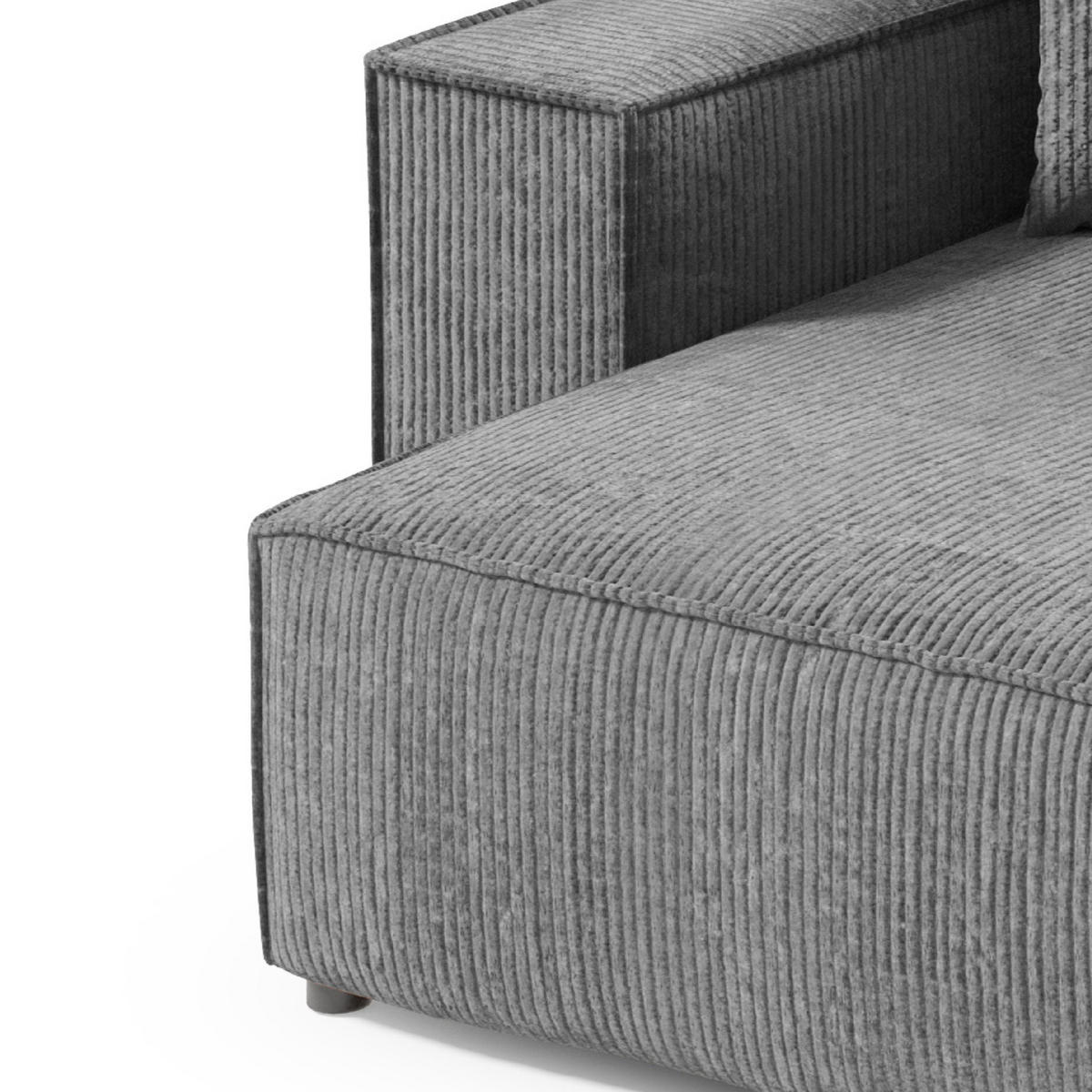 ECKSOFA Schlaffunktion Sekwana mini Dunkelgrau - Dunkelgrau, Textil (148/257cm) - Fedve