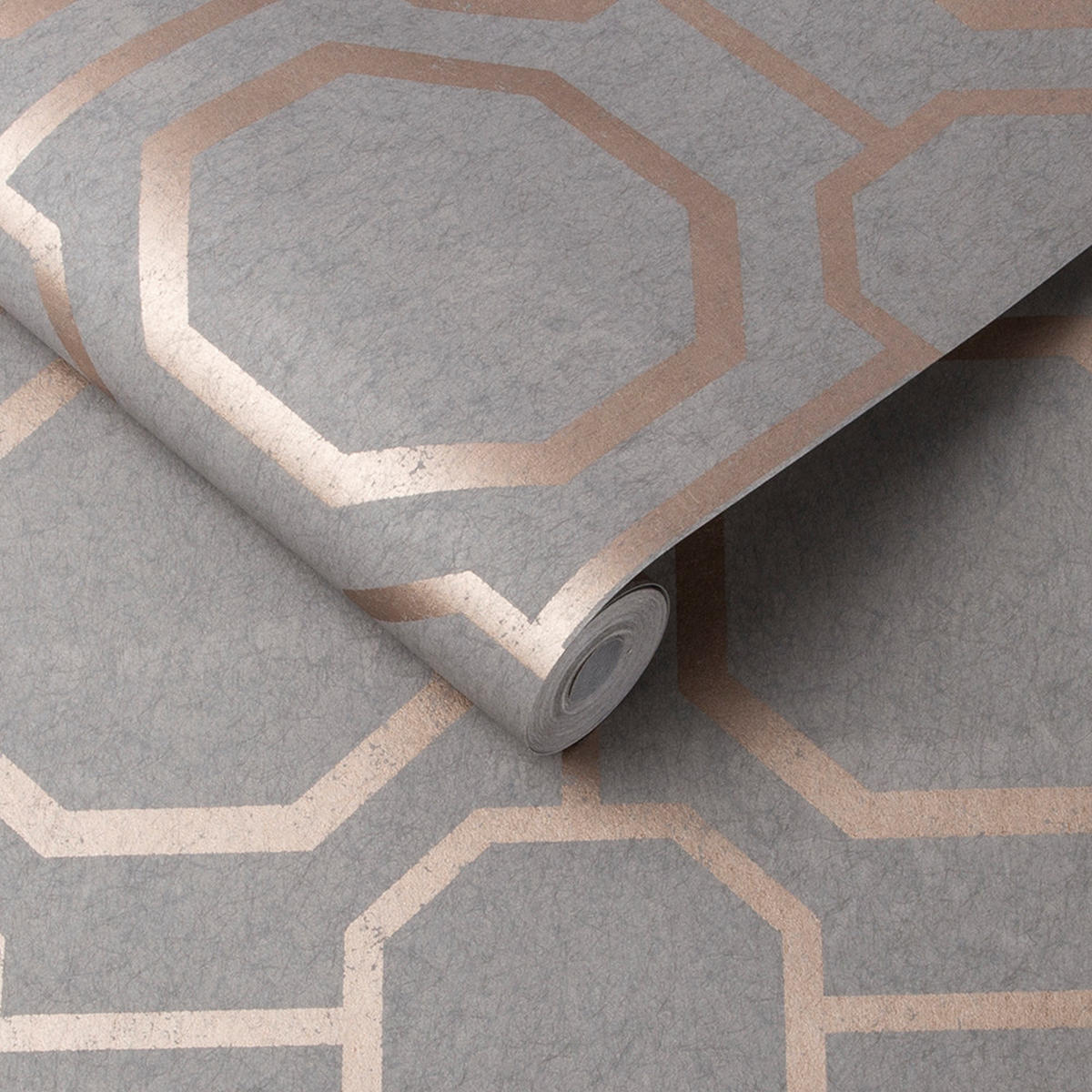 VLIESTAPETE - Sashiko Rose Gold - Pink, Papier/Kunststoff (53/1000cm) - Graham & Brown