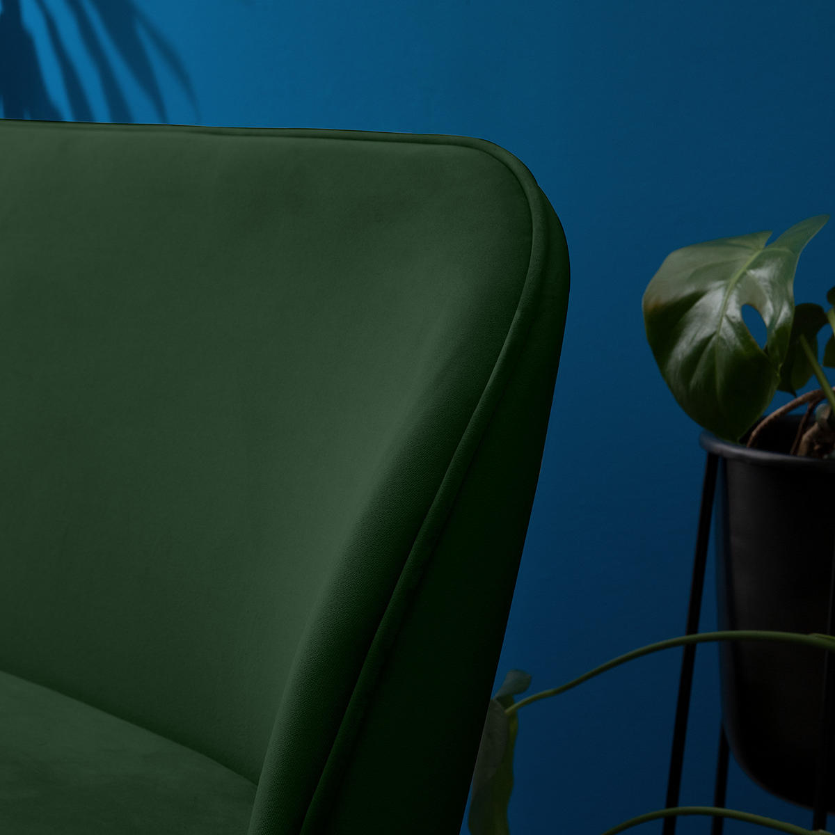 KÜCHENSOFA - Samt / Metall - Grün, Textil/Metall (130/80/55cm) - home24