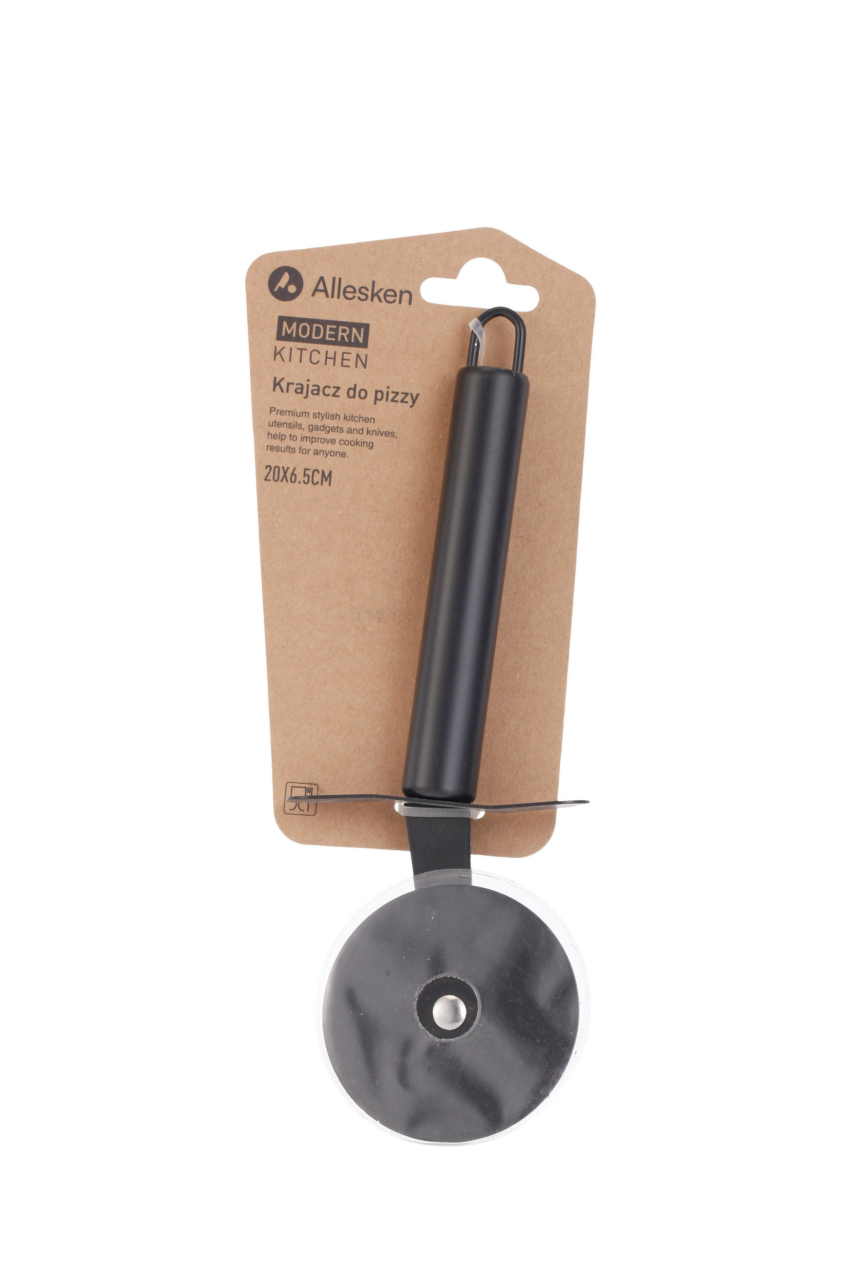 PIZZASCHNEIDER Modern Kitchen Schwarz 20/6.5/1 cm Metall - Schwarz, Metall (6.5/1/20cm) - Mondex