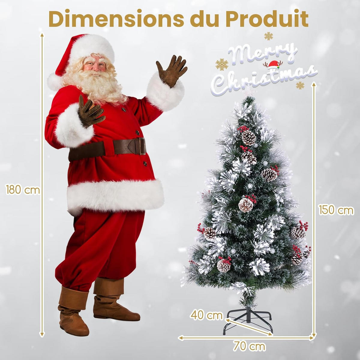 WEIHNACHTSBAUM Grün - Grün, Kunststoff (180cm) - COSTWAY