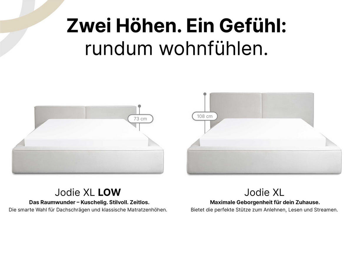 POLSTERBETT Jodie XL Low Braun 180/200 cm Samt mit Bettkasten - Braun, Textil/Metall (180/200cm) - wonello