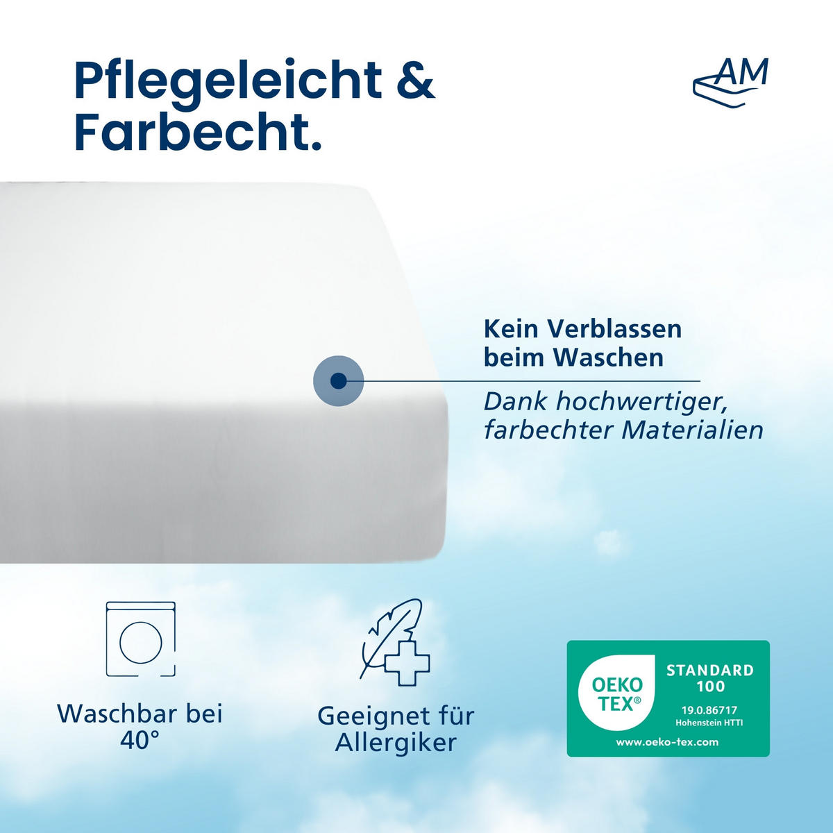 SPANNBETTLAKEN BOXSPRING 200/200/33 cm Weiß - Weiß, Textil (200/200cm) - AM Qualitätsmatratzen