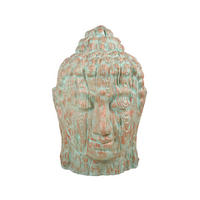 BUDDHAKOPF Celo Kupfer-Grün 110x76x76cm - Kupferfarben, Kunststoff (76/110/76cm) - DELUKE