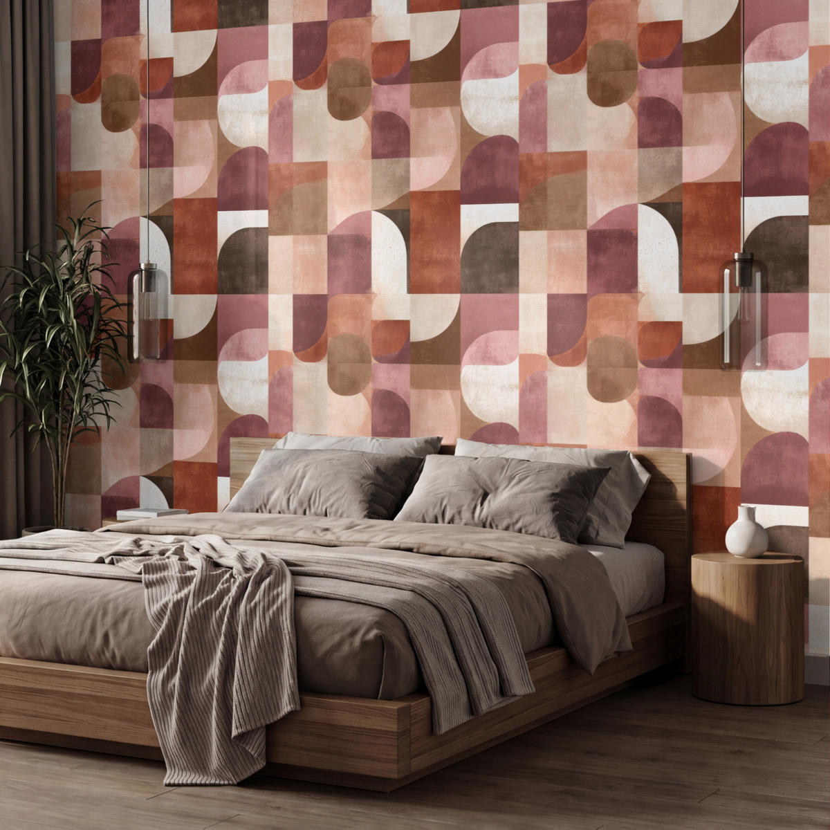 TAPETE - Geometrie - Modern - Retro - 350x240 cm - Multicolor, Papier (350/240cm) - OnlyWow