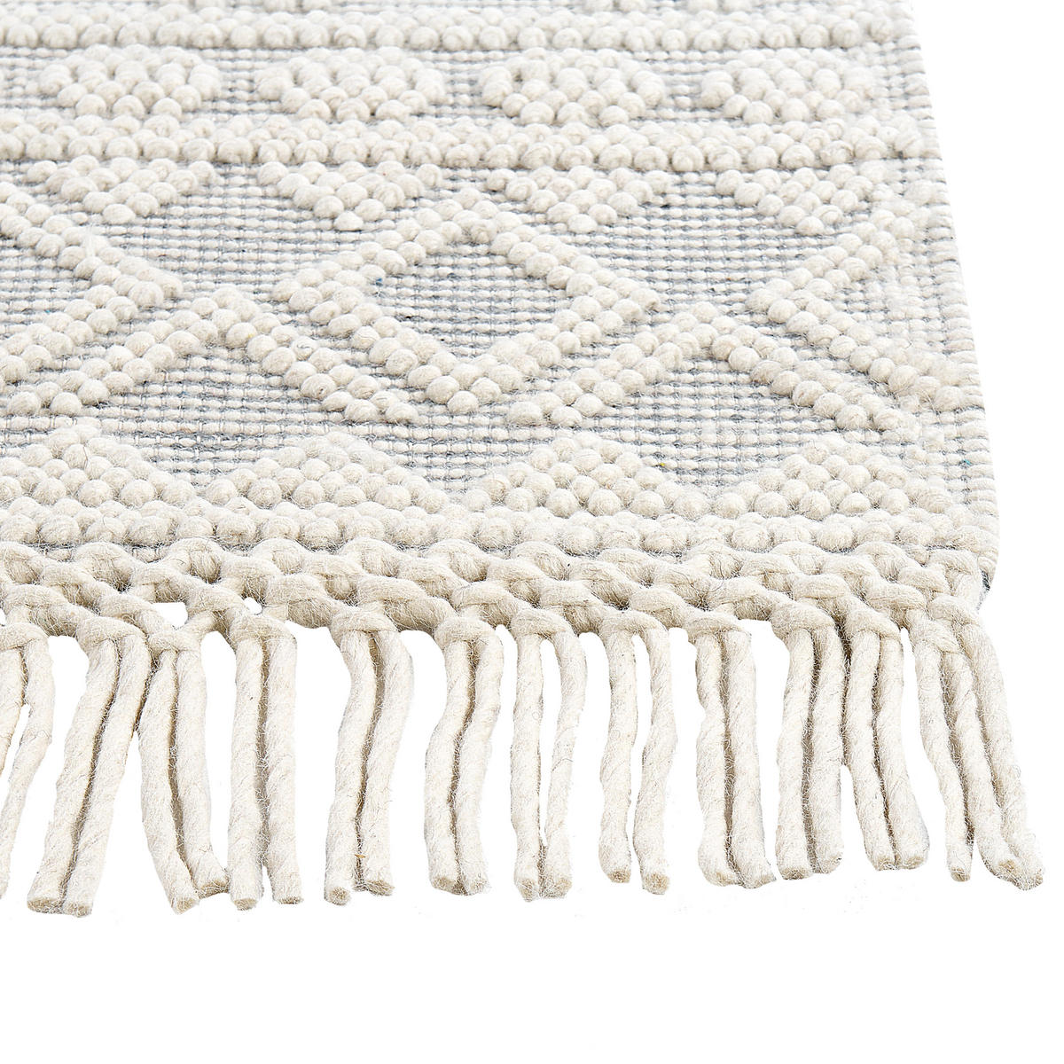 TEPPICH geflochten Solhan 230/160 cm - Beige, Textil (160/230cm) - Beliani