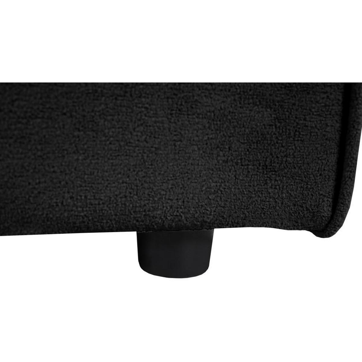2-SITZER SOFA Pedro ohne Schlaffunktion schwarz - Schwarz, Textil (185/75/88cm) - Beautysofa