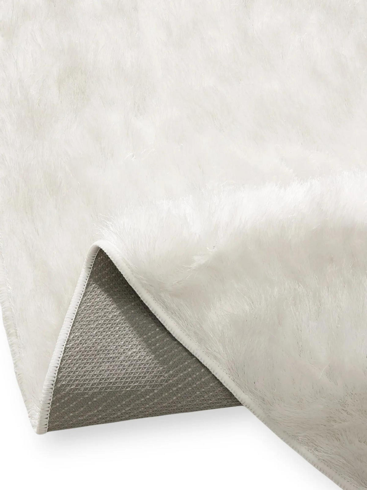 HOCHFLORTEPPICH Whisper Weiß ø 80 cm rund - Weiß, Textil (80/80cm) - benuta Nest