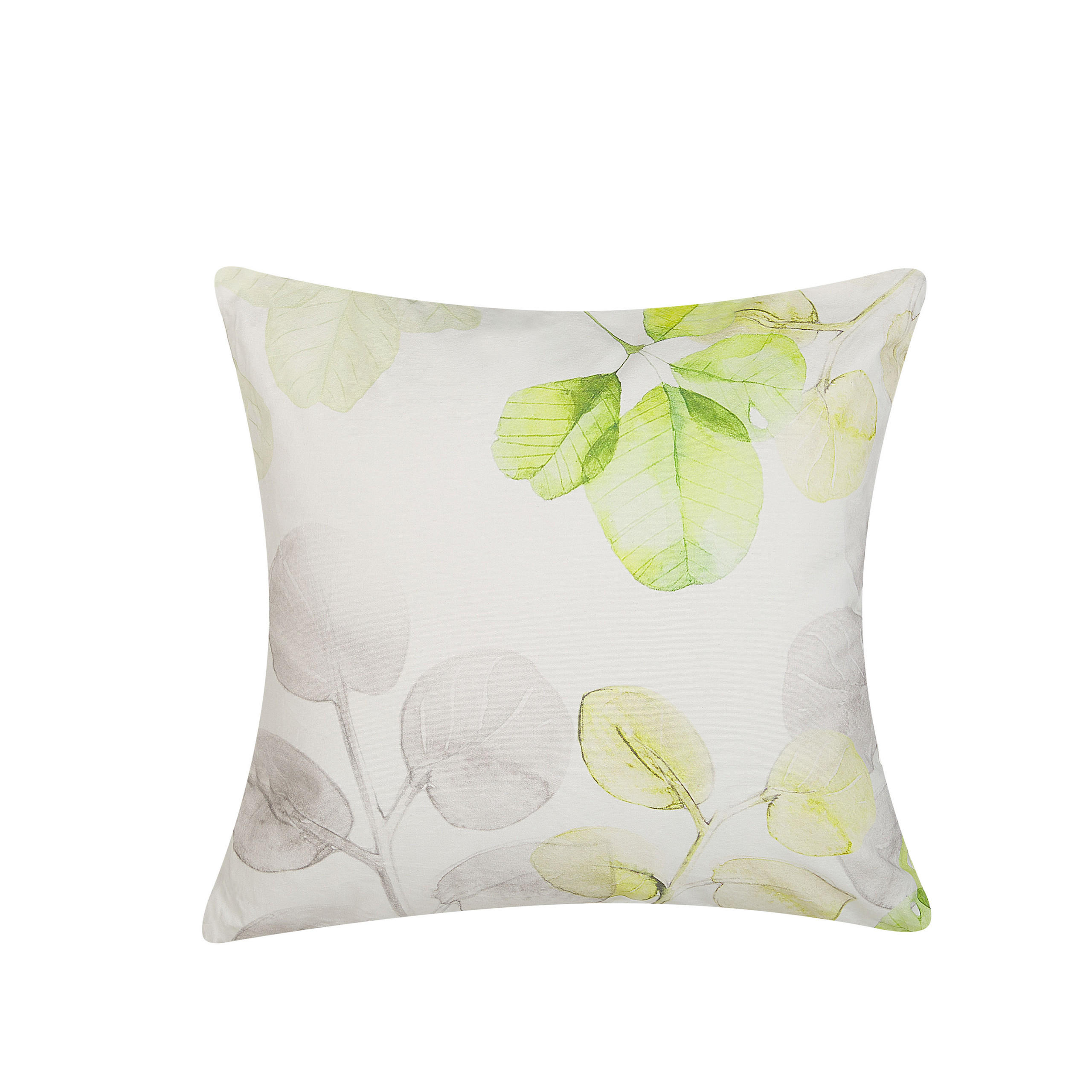 DEKOKISSEN Weiß 45/45 cm Peperomia - Weiß, Naturmaterialen/Textil (45/45cm) - Beliani