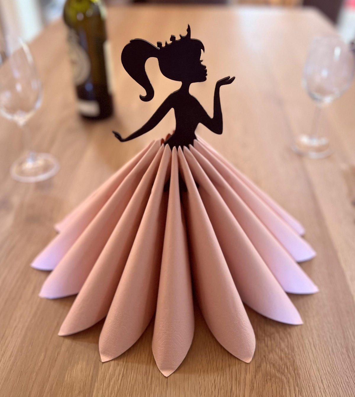 SERVIETTENHALTER aus Holz 28 cm Schwarz - Schwarz, Holz (14/28/14cm) - DanDiBo