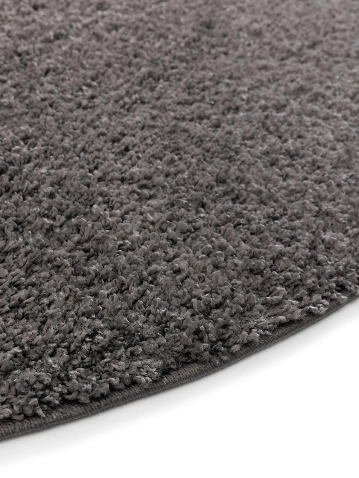 HOCHFLORTEPPICH Soho Grau ø 160 cm rund - Grau, Kunststoff (160/160cm) - benuta