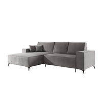 ECKSOFA Fiore - Grau, Holzwerkstoff/Textil (294/185cm) - Fun Möbel