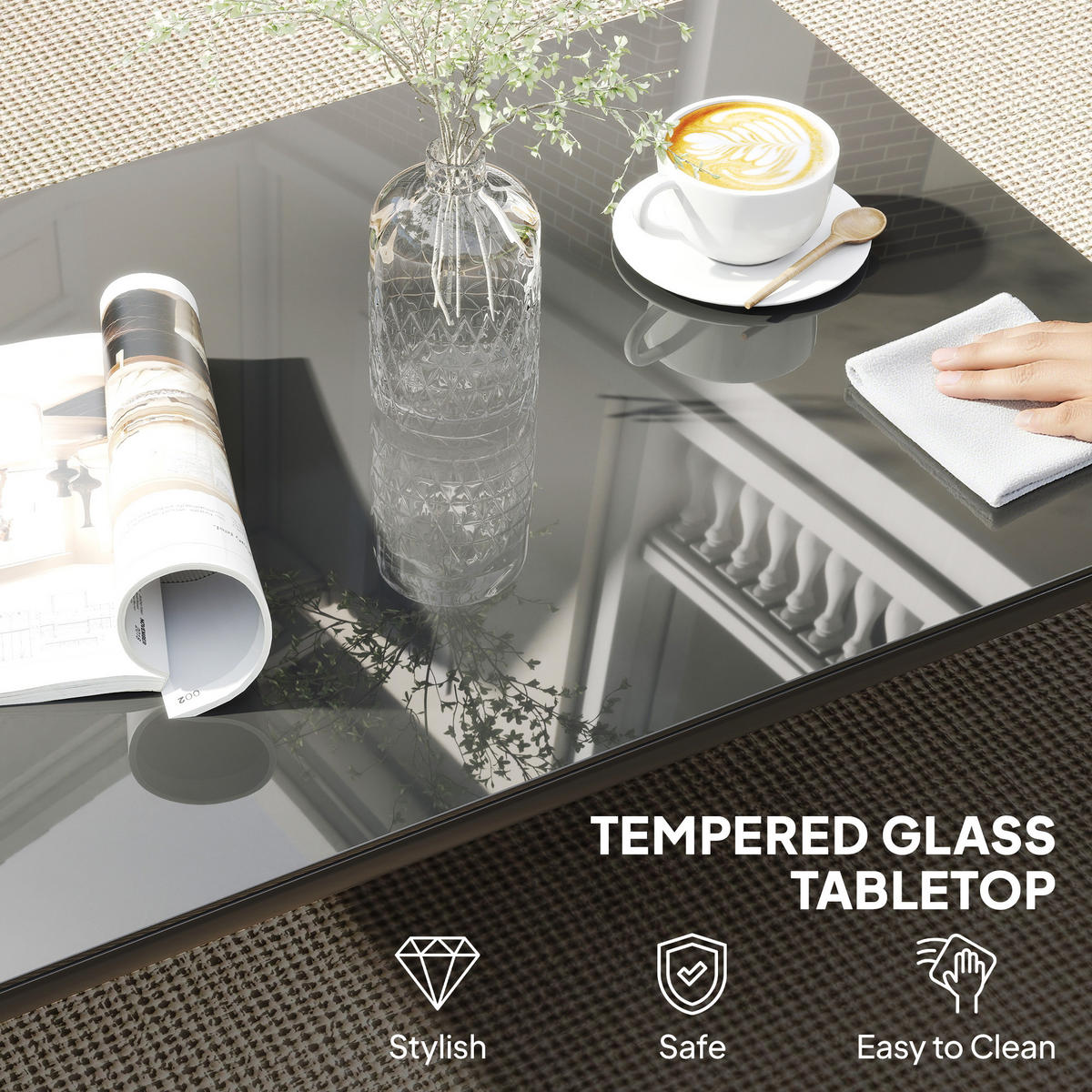 3-TLG. Gartenmöbel-Set 4-stufig verstellbar Gartenliege Sitzgruppe Alu Grau - Multicolor, Metall - Outsunny